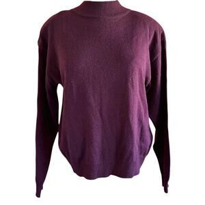 Vintage Sweater Size Small Purple Mock Turtle Academica Back-to-School Uni